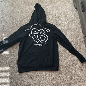 FUBU Black Hoodie with White Graphic